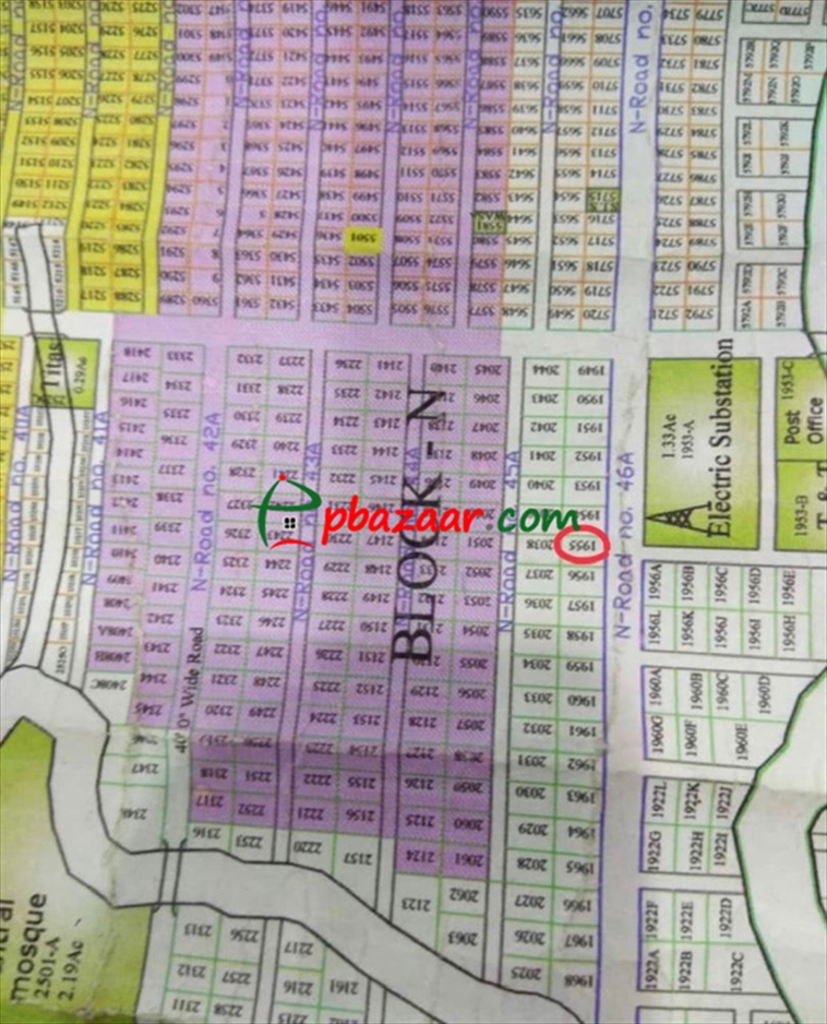 Map Of Bashundhara Residential Area Dhaka 5 Katah Land For Sale In Bashundhara R/A | Pbazaar.com