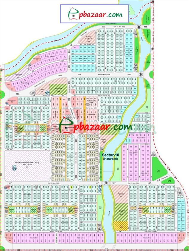 5 Katha South Facing Land, Rajuk Purbachal Sector 10 | pbazaar.com