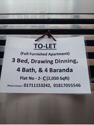 Picture of 2050 sft Full Furnished Apartment For Rent at Banani